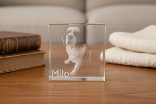 Pet memorial. Size H80mm x W80mm x D40mm